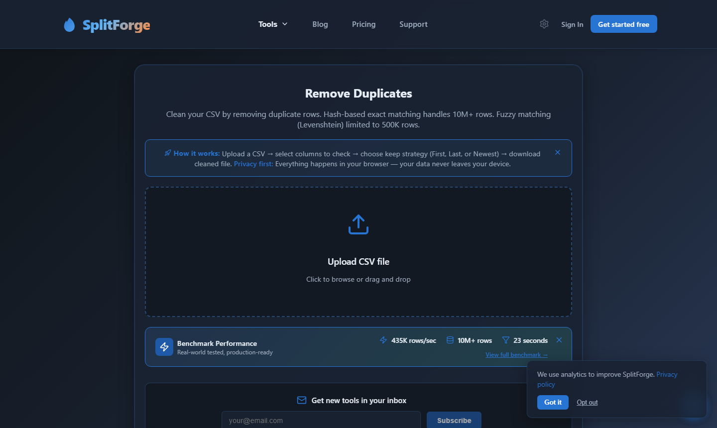 Remove Duplicates interface screenshot